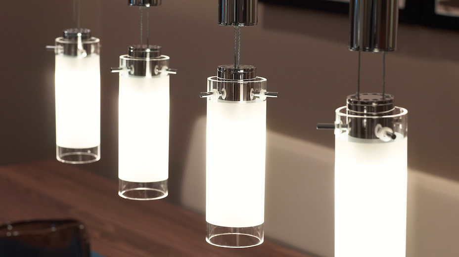 LED 4-light pendant over the dining table AGGIUS 91546