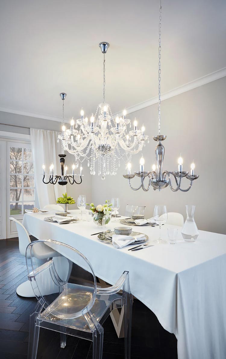 The best positions for a chandelier
