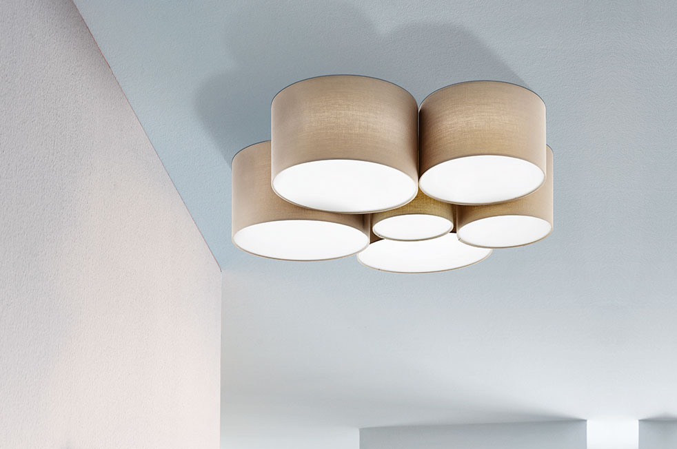 Fabric ceiling lights